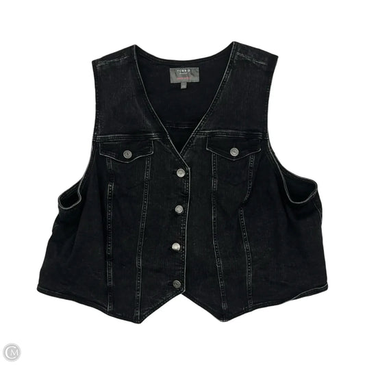 Vest Other By Torrid In Black Denim, Size: 4x