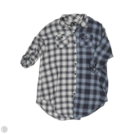 Dress Casual Short By Torrid In Blue & Cream, Size: 3x