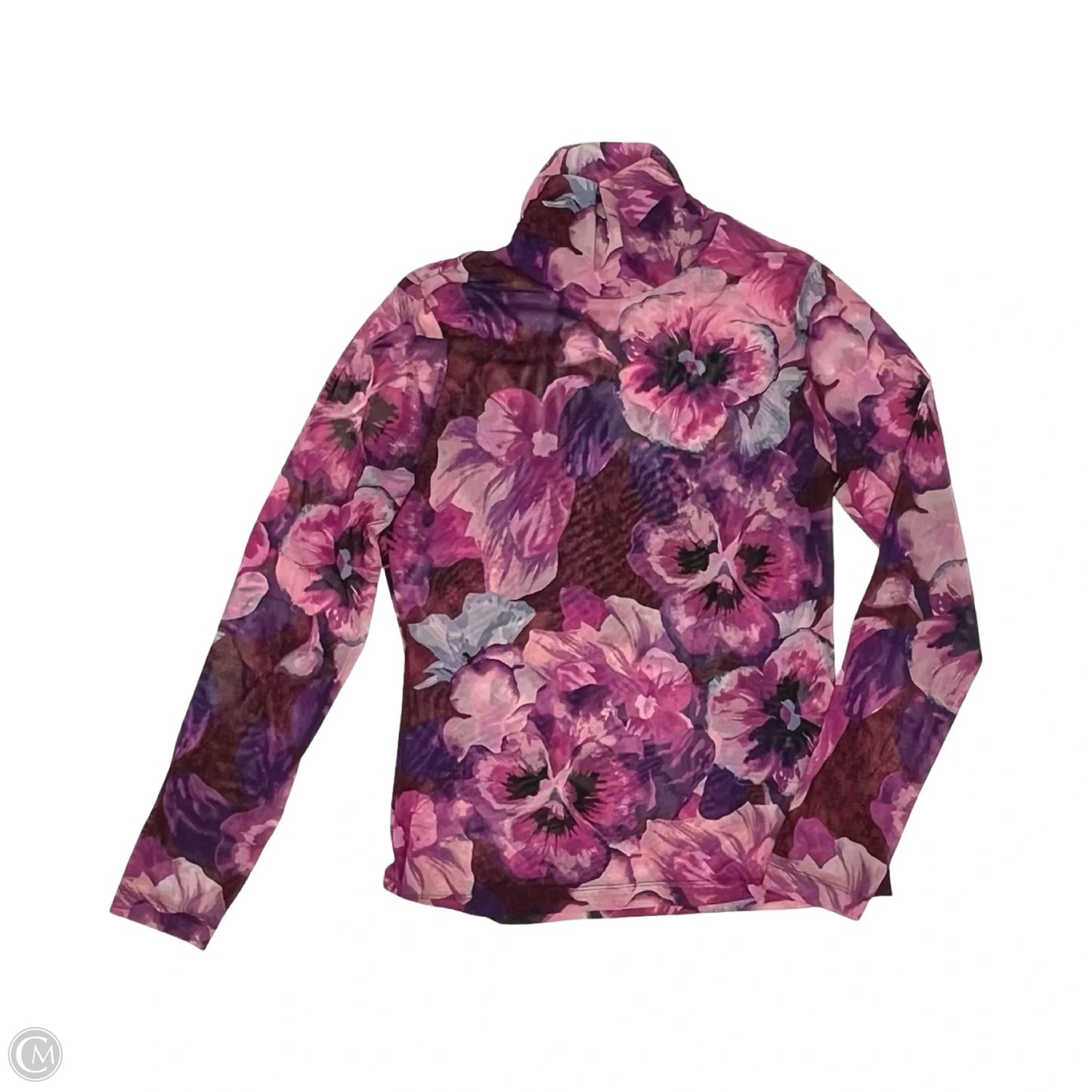 Blouse Long Sleeve By White House Black Market In Floral Print, Size: L