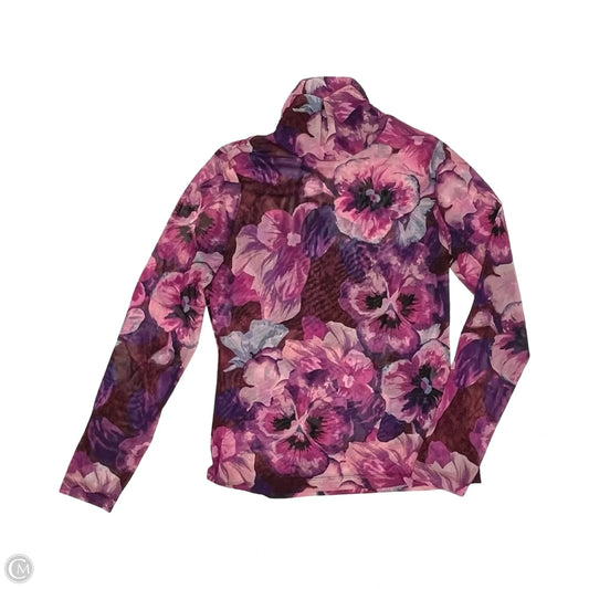 Blouse Long Sleeve By White House Black Market In Floral Print, Size: L