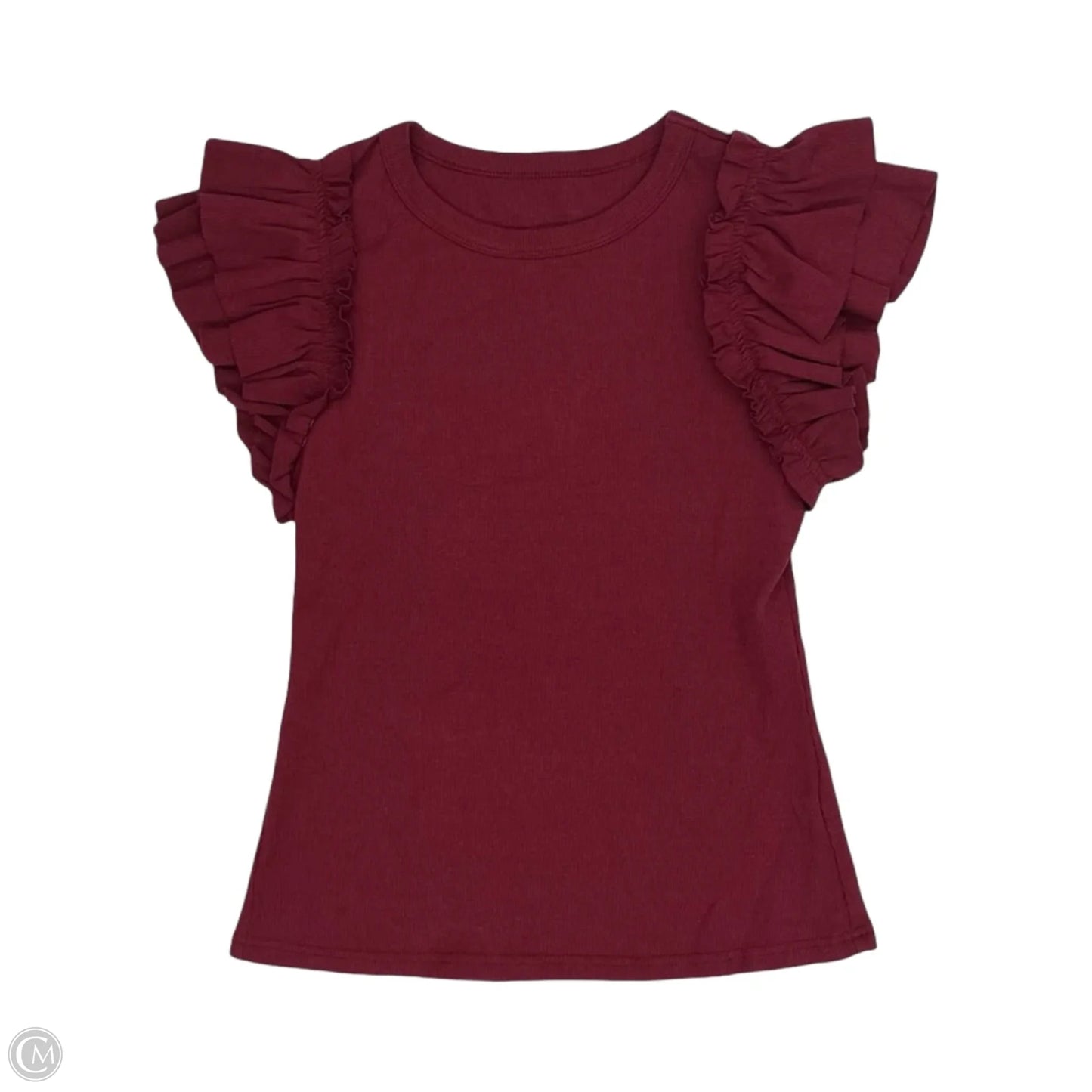 Top Short Sleeve By Cmf In Red, Size: L