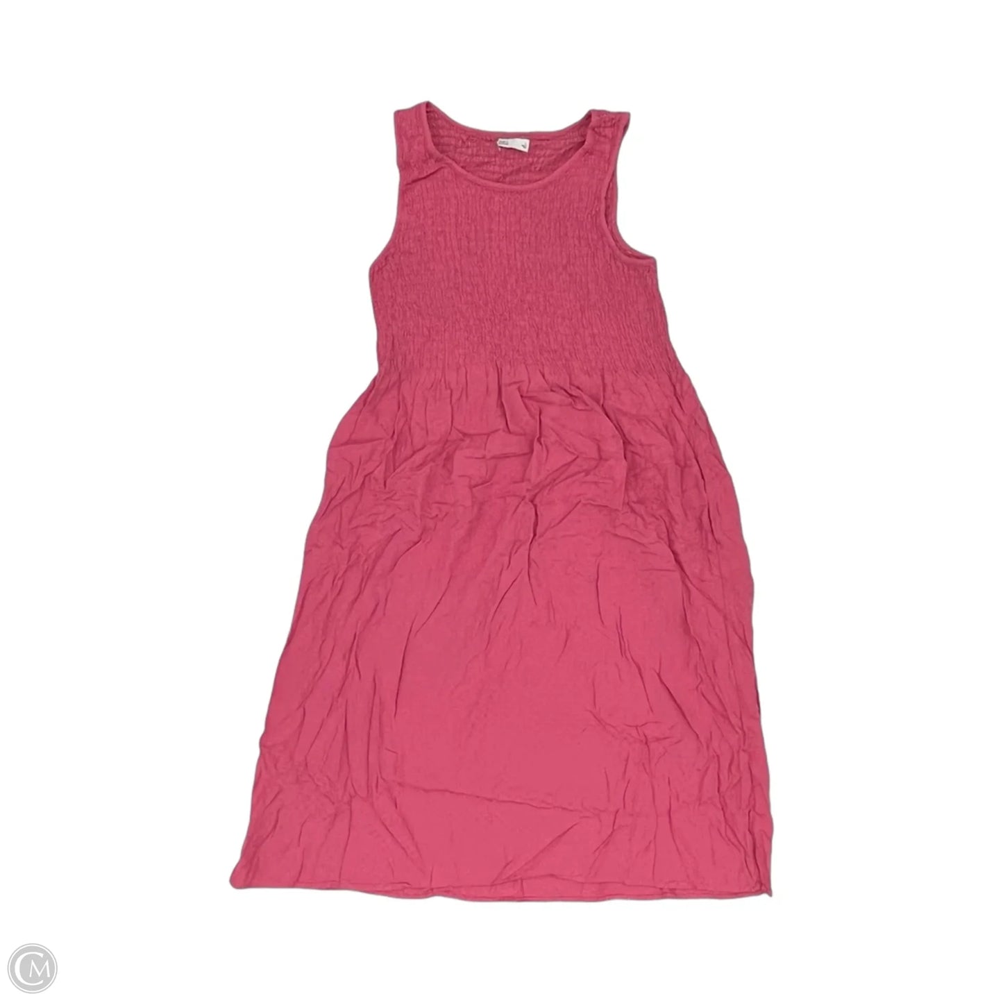 Dress Casual Midi By Croft And Barrow In Pink, Size: L