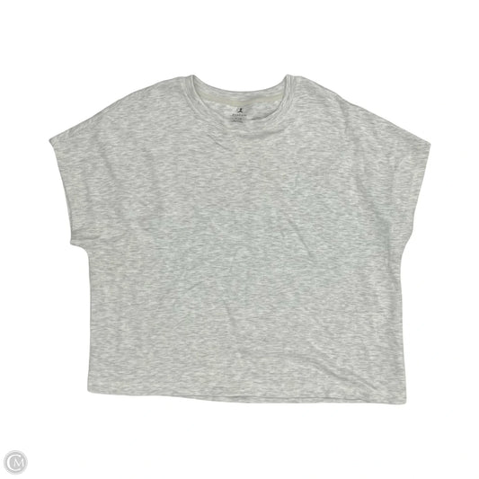 Athletic Top Short Sleeve By Danskin In Grey, Size: Xl