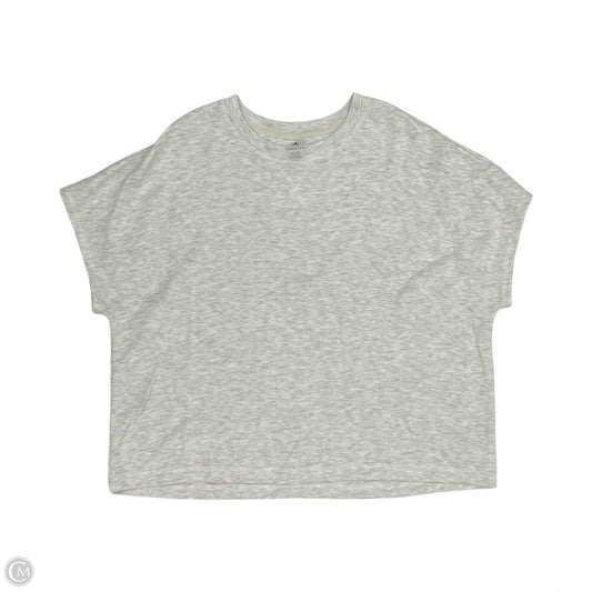 Athletic Top Short Sleeve By Danskin In Grey, Size: Xl