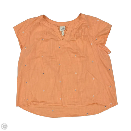 Blouse Short Sleeve By St Johns Bay In Orange, Size: 2x