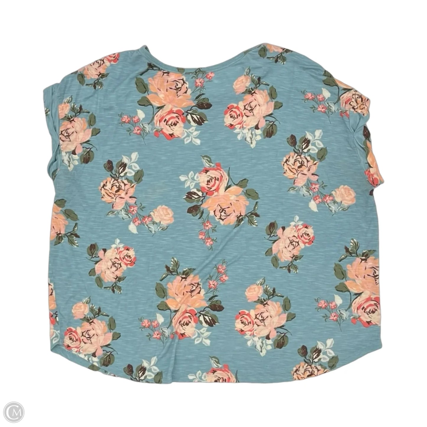Top Short Sleeve By Maurices In Floral Print, Size: 2x