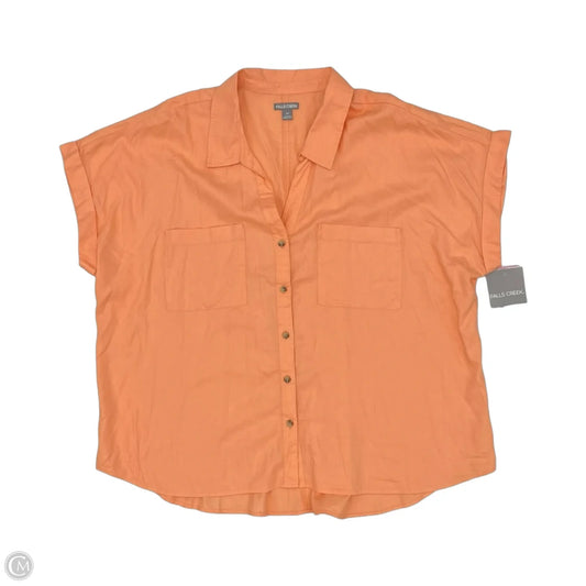 Top Short Sleeve By Falls Creek In Orange, Size: 3x