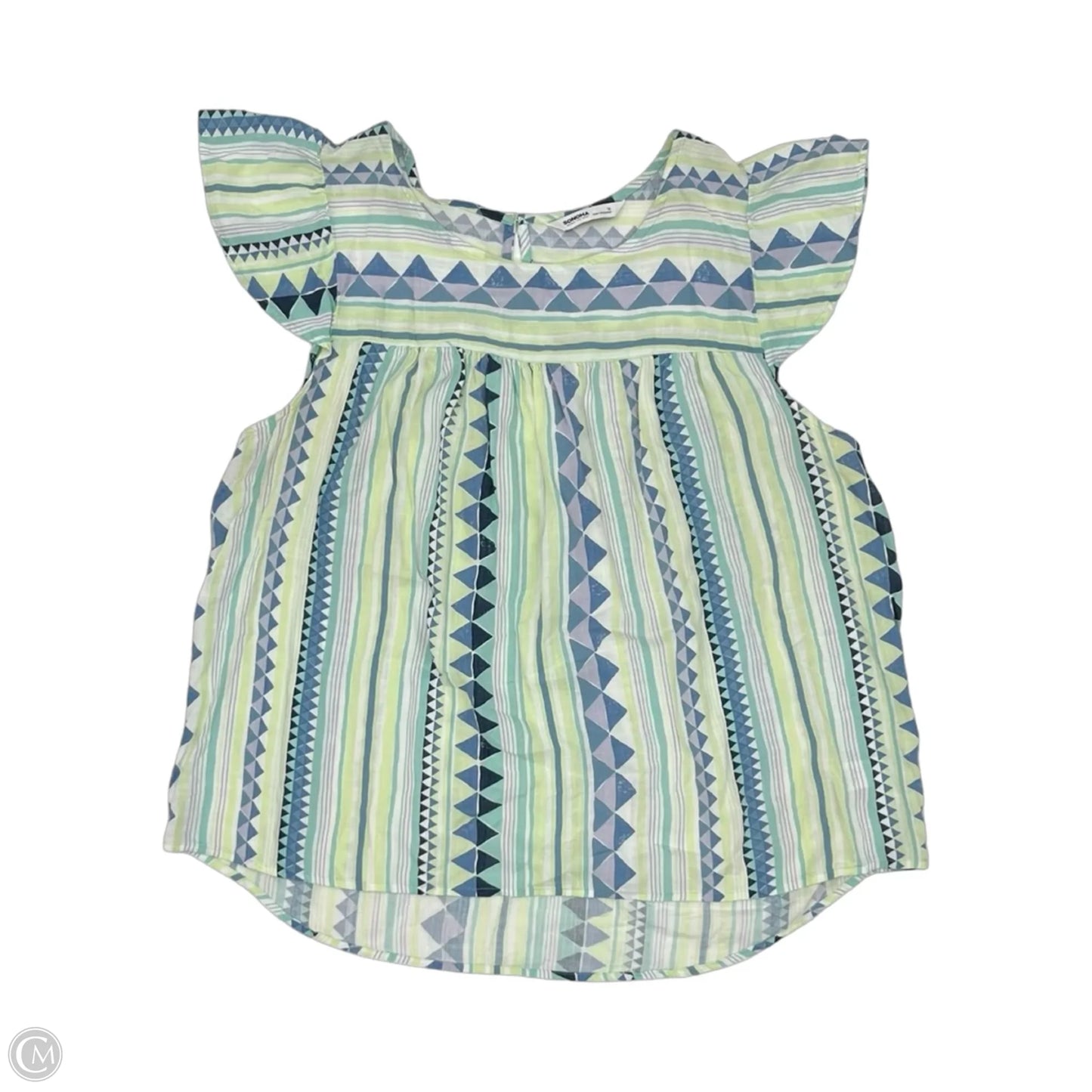Top Short Sleeve By Sonoma In Blue & Green, Size: 1x