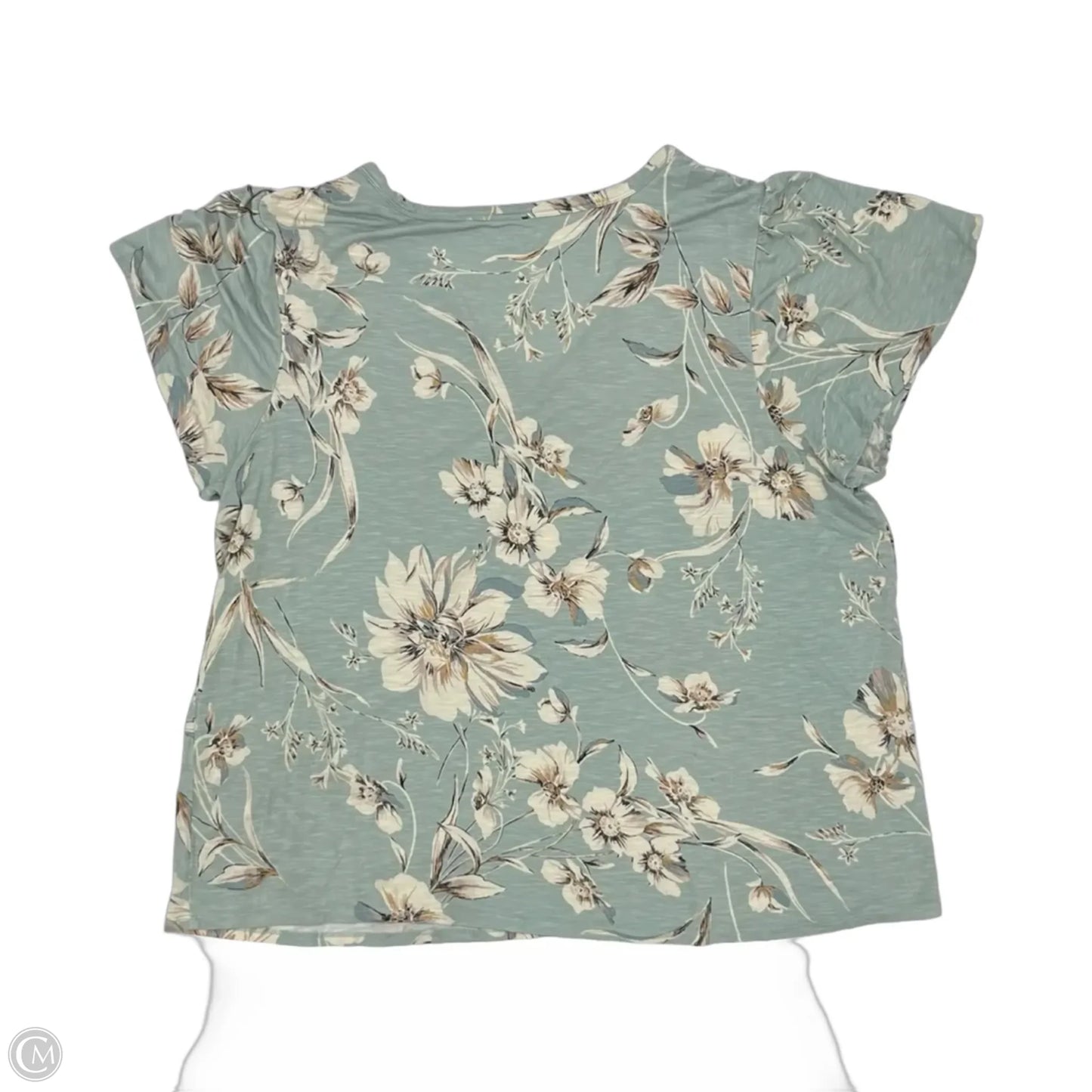 Top Short Sleeve By Maurices In Floral Print, Size: 1x
