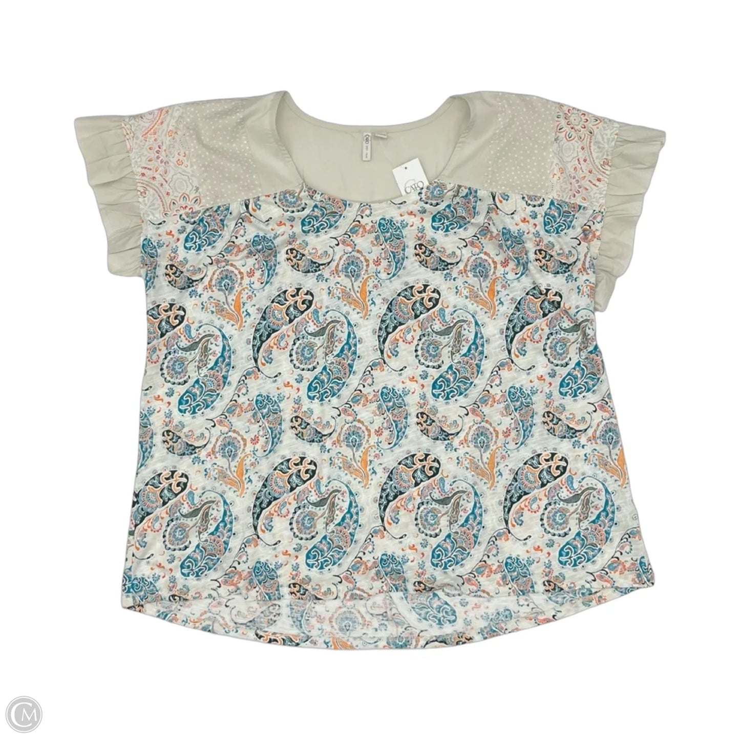 Blouse Sleeveless By Cato In Paisley Print, Size: 1x