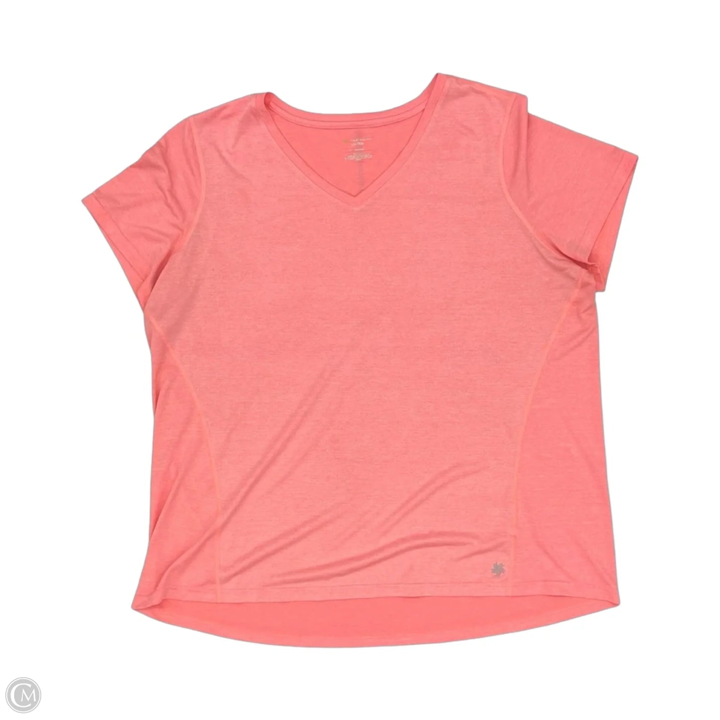 Athletic Top Short Sleeve By Tek Gear In Orange, Size: 2x