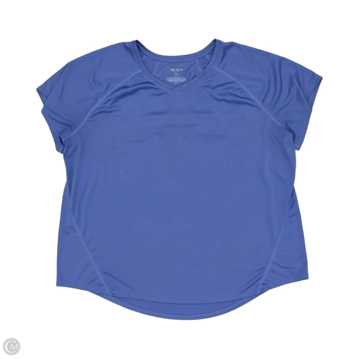 Athletic Top Short Sleeve By Tek Gear In Blue, Size: 2x