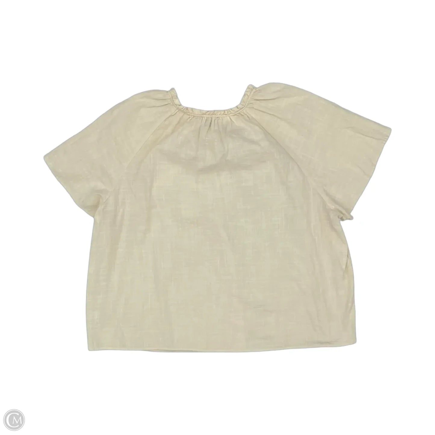 Blouse Short Sleeve By Falls Creek In Cream, Size: 2x