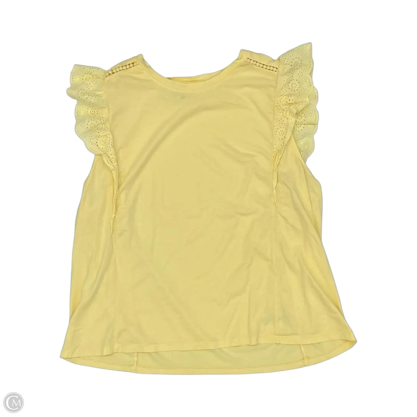 Blouse Short Sleeve By C And C In Yellow, Size: 2x