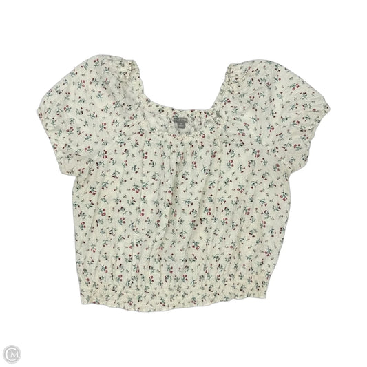 Blouse Short Sleeve By Falls Creek In Floral Print, Size: 2x