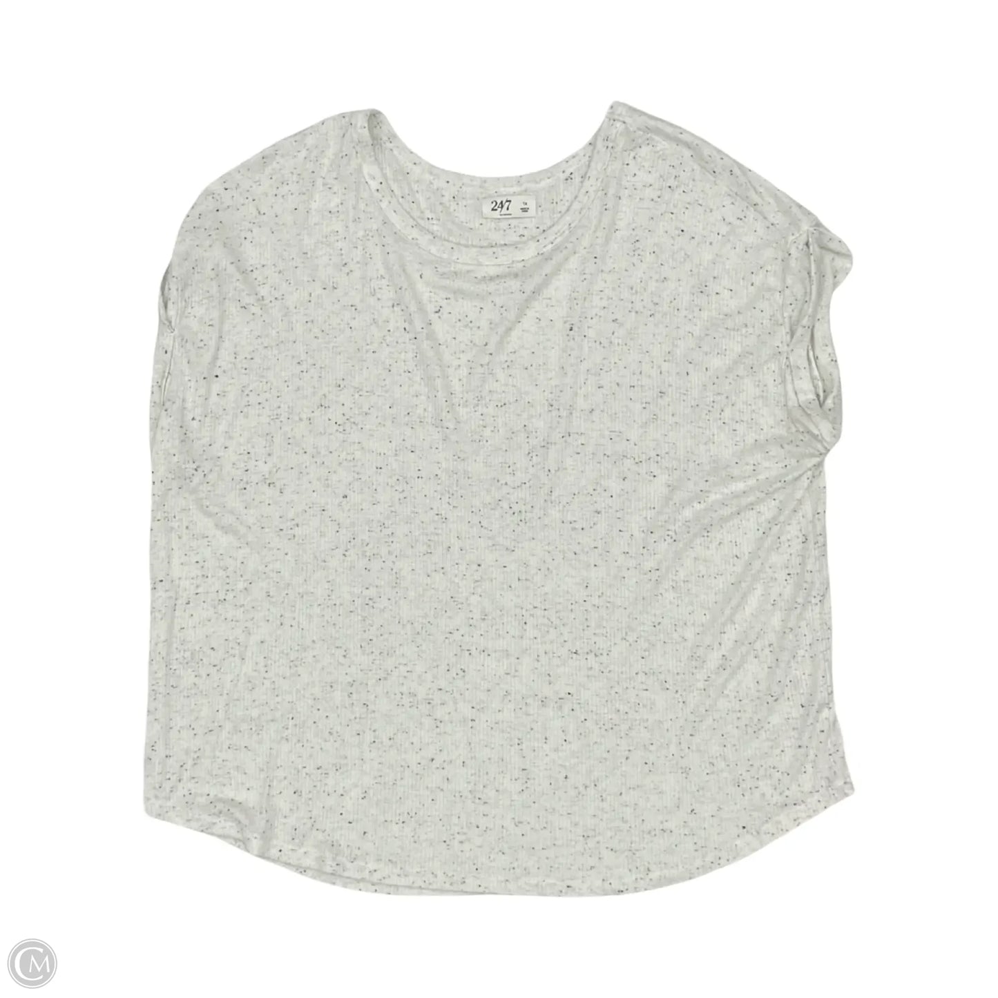 Top Short Sleeve By Maurices In Black & Cream, Size: 1x