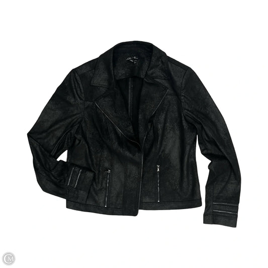 Jacket Moto By Charlie B In Black, Size: Xl