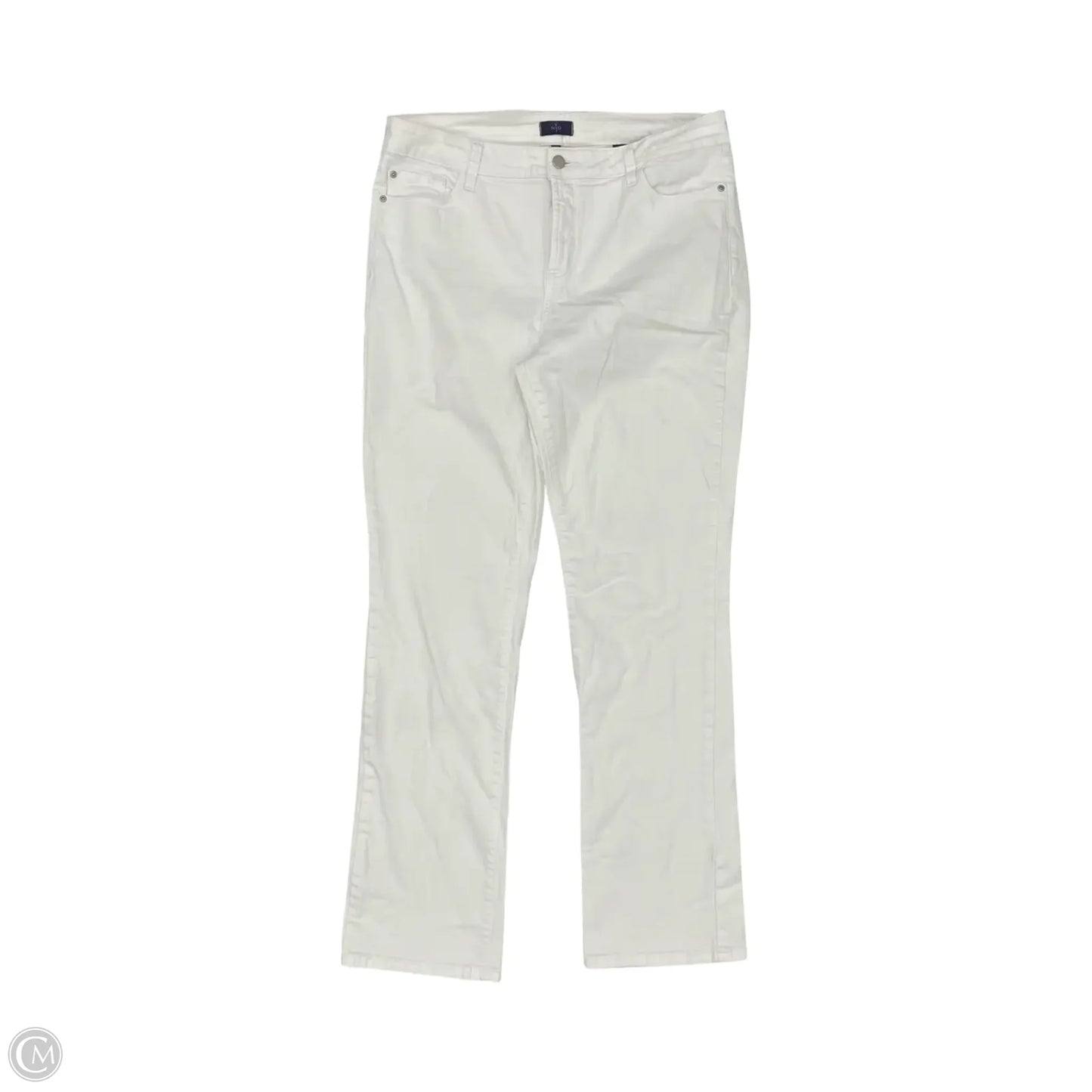 Jeans Straight By Not Your Daughters Jeans In White Denim, Size: 14