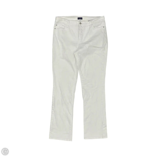 Jeans Straight By Not Your Daughters Jeans In White Denim, Size: 14