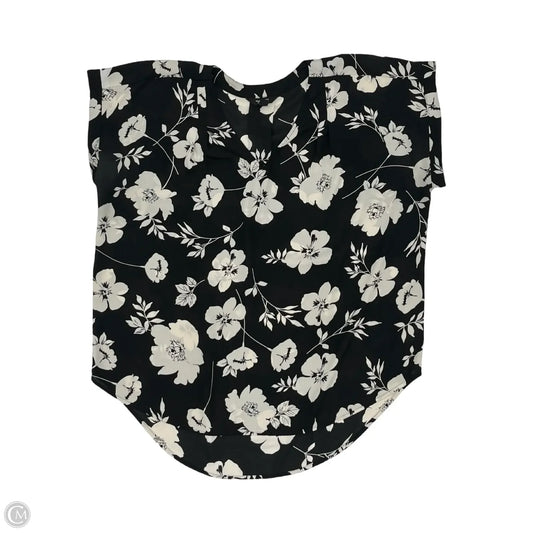 Blouse Short Sleeve By Simply Vera In Black & Cream, Size: Xl