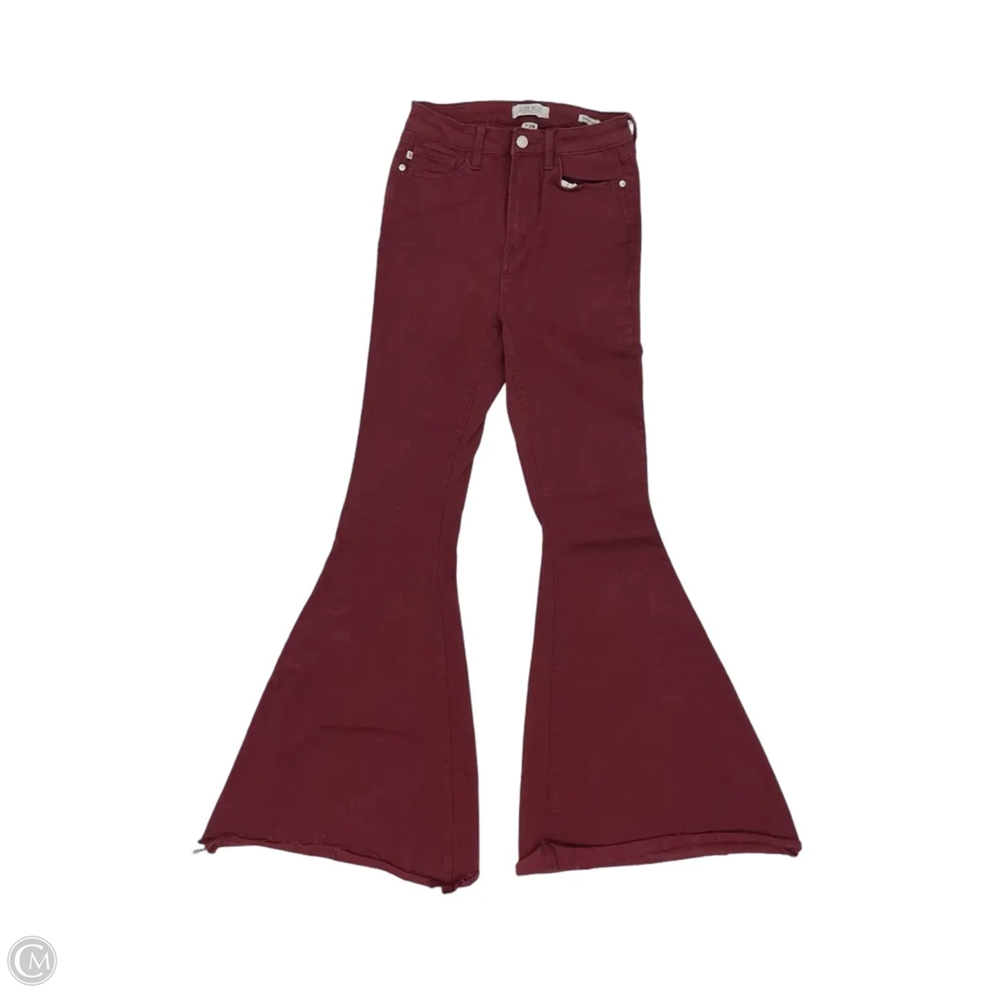 Jeans Flared By Judy Blue In Red Denim, Size: 6