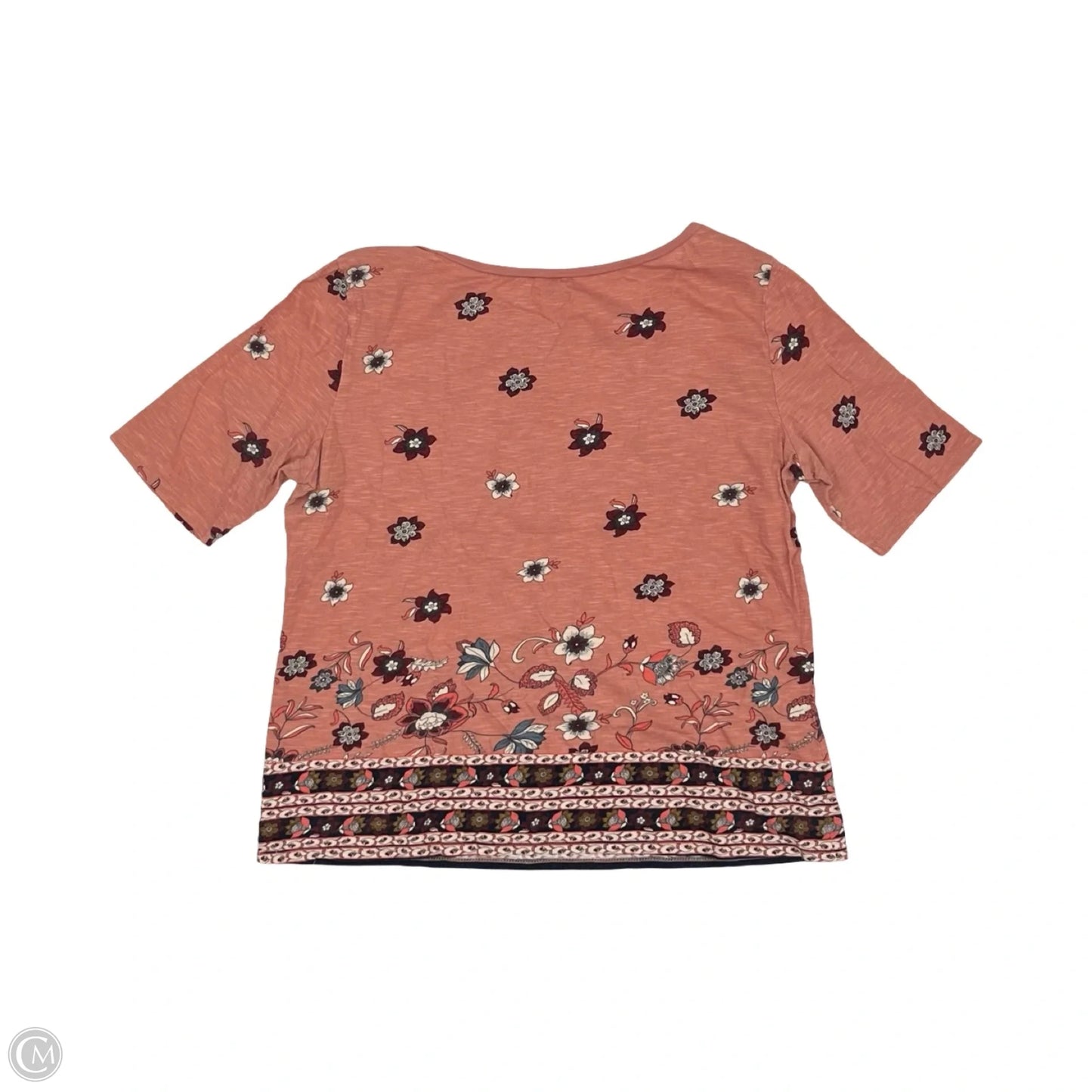 Top Short Sleeve By Loft In Floral Print, Size: M