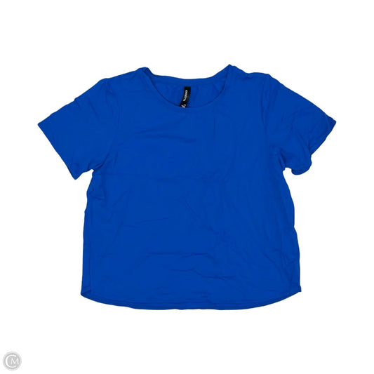 Athletic Top Short Sleeve By Mondetta In Blue, Size: L
