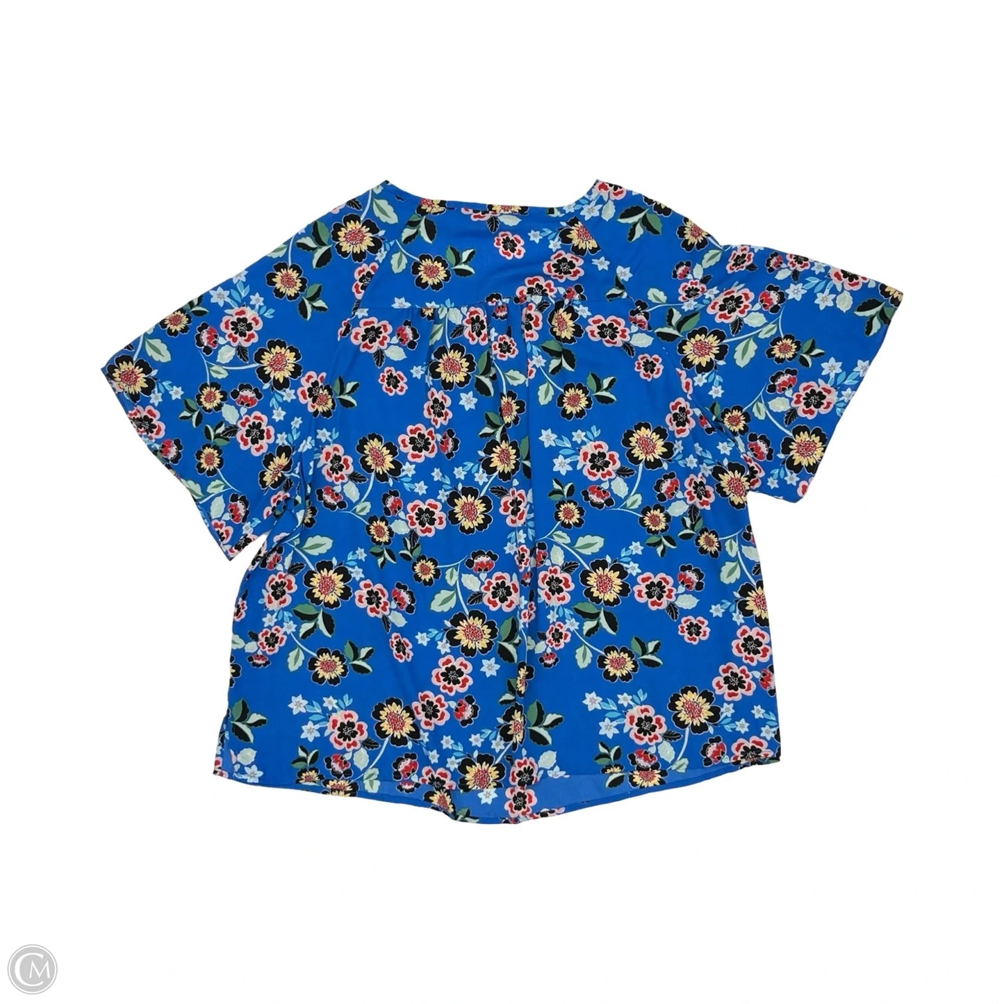 Blouse Short Sleeve By Zac And Rachel In Floral Print, Size: 2x