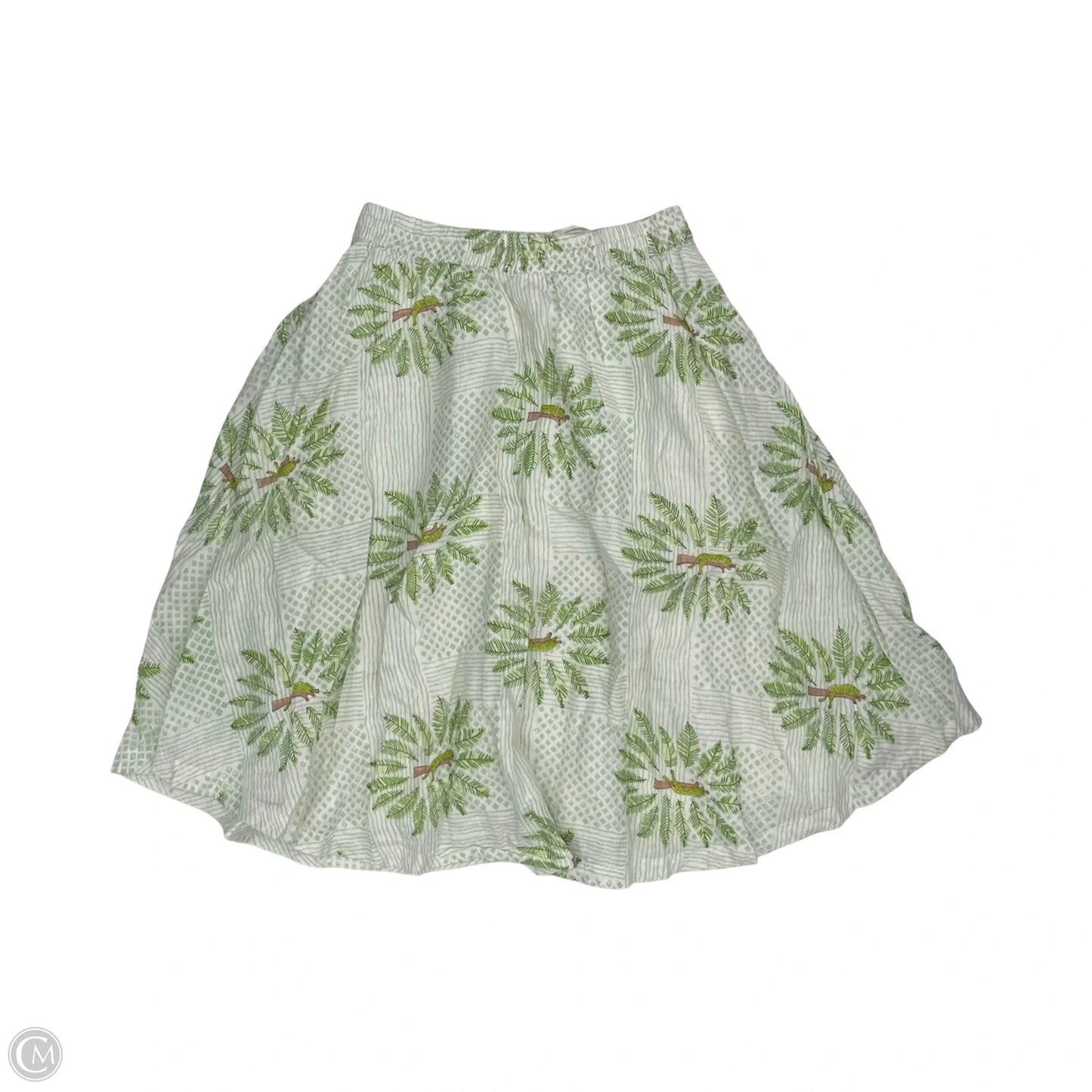 Skirt Midi By Roller Rabbit In Green & White, Size: L