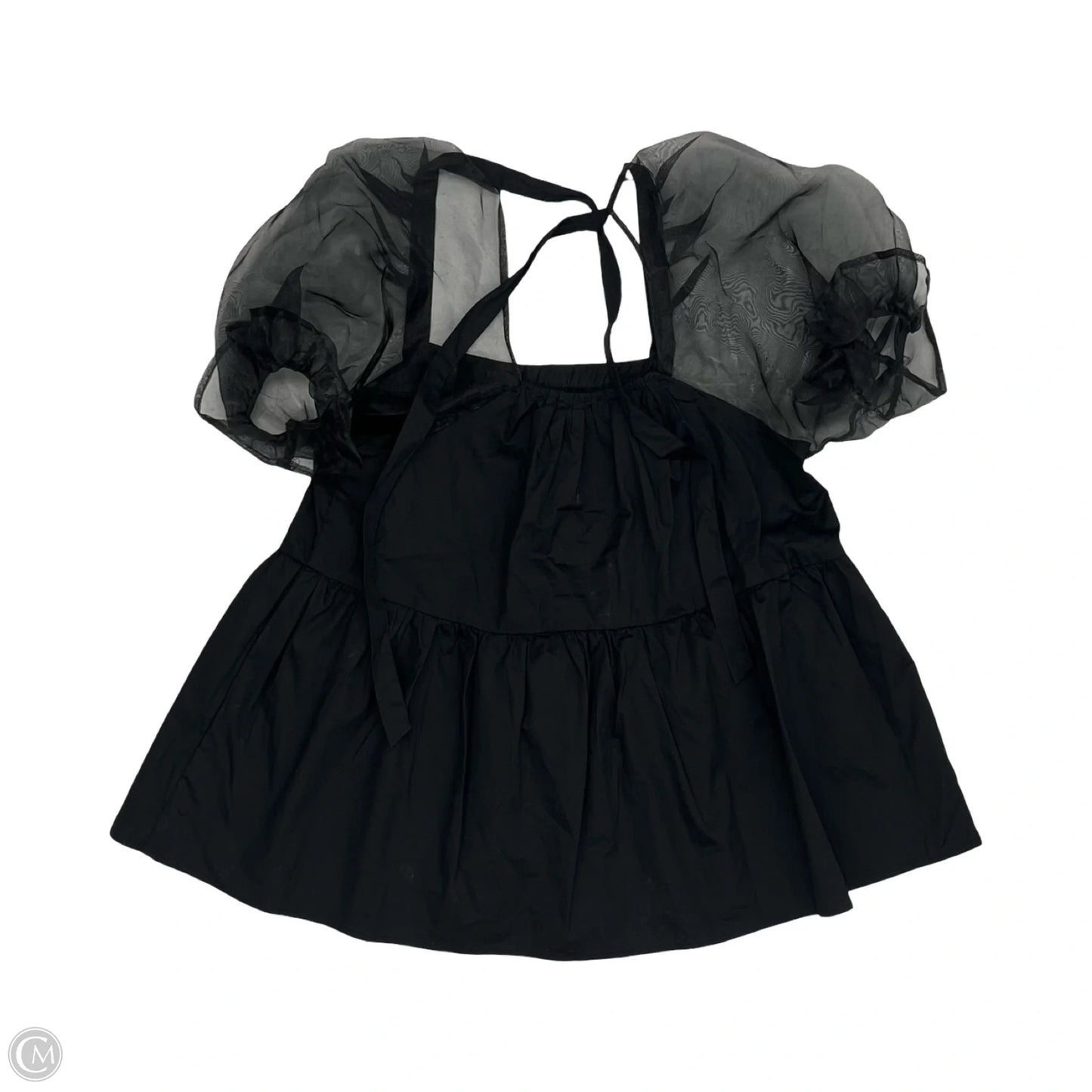Blouse Short Sleeve By Pomander Place In Black, Size: S
