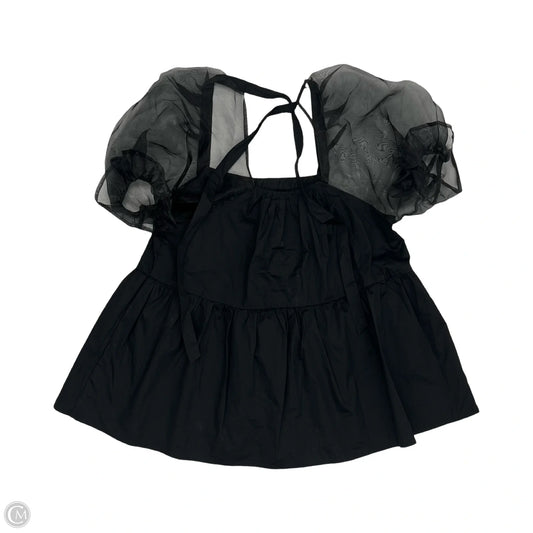 Blouse Short Sleeve By Pomander Place In Black, Size: S
