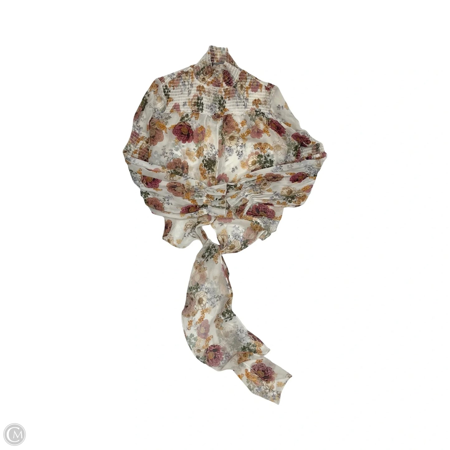 Blouse Long Sleeve By Cma In Floral Print, Size: S