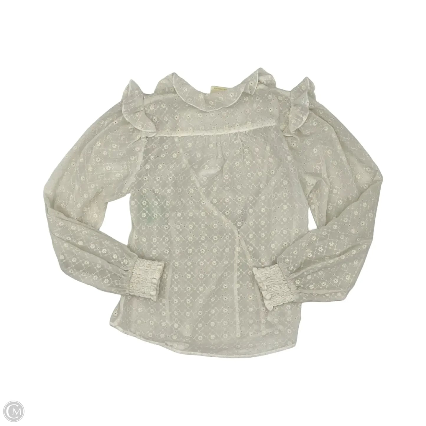 Blouse Long Sleeve By Maeve In Cream, Size: S