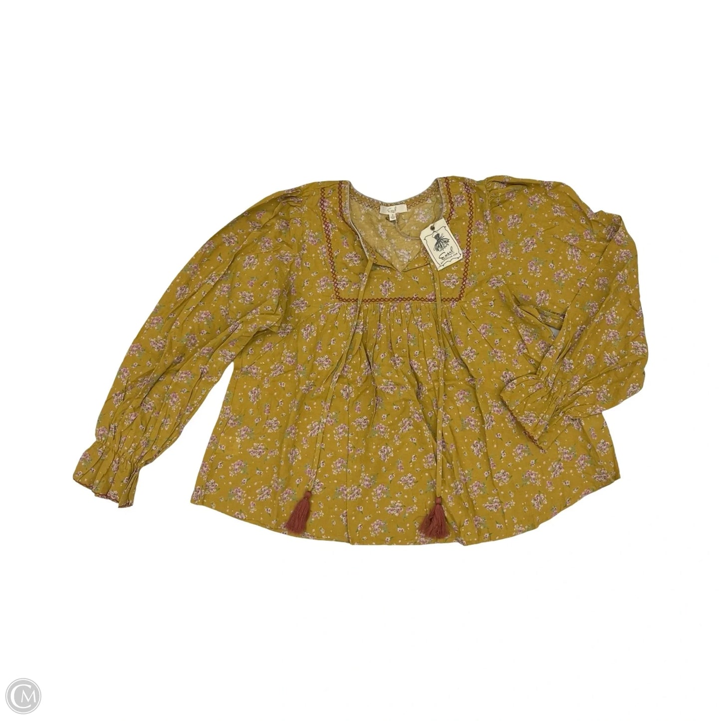 Blouse Long Sleeve By Easel In Floral Print, Size: S