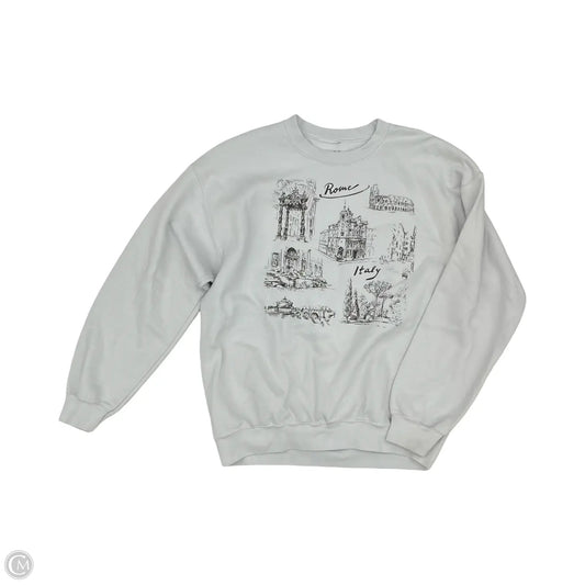 Sweatshirt Crewneck By Clothes Mentor In Grey, Size: M