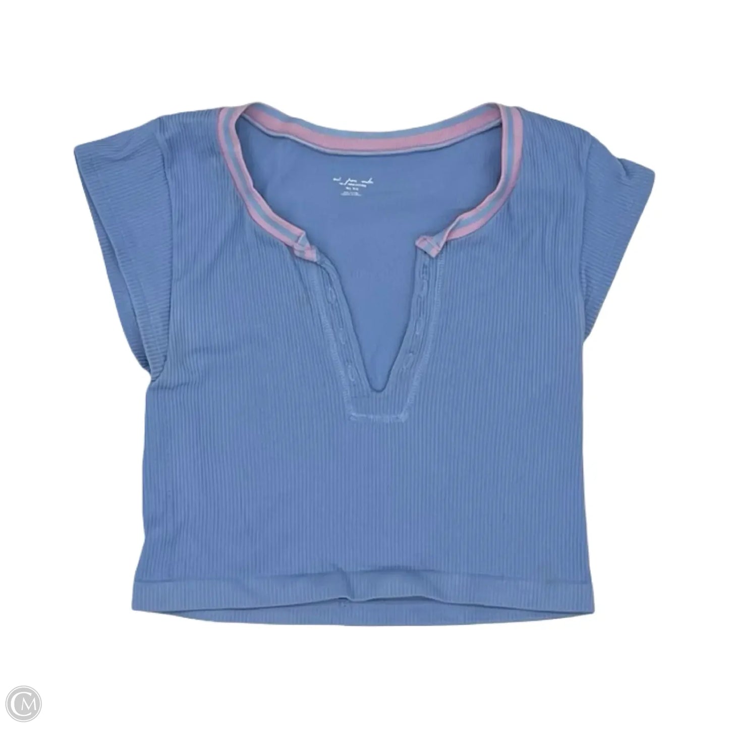 Top Short Sleeve By Out From Under In Blue & Pink, Size: M