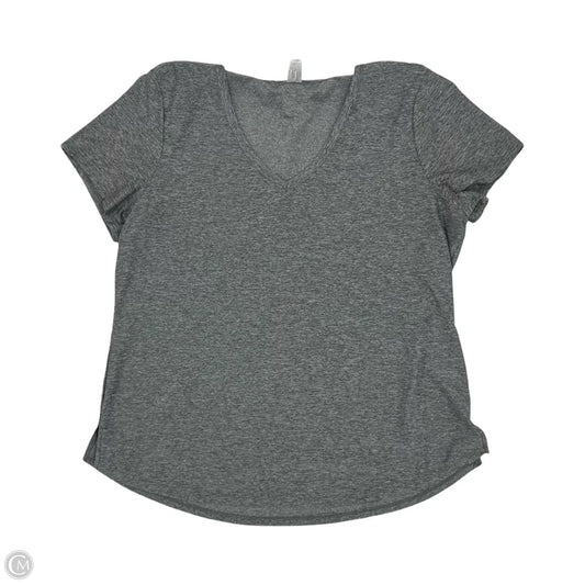 Athletic Top Short Sleeve By 90 Degrees By Reflex In Grey, Size: L