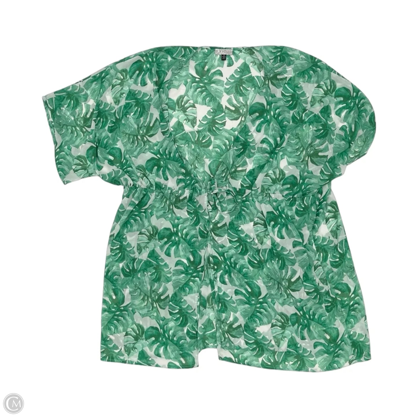 Swimwear Cover-up By Clothes Mentor In Tropical Print, Size: 3x