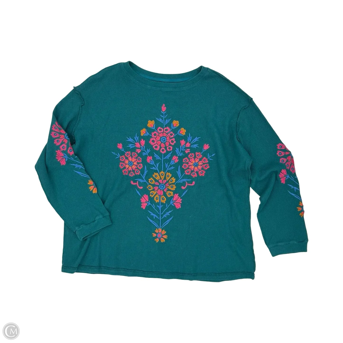 Top Long Sleeve By Natural Life In Floral Print, Size: S