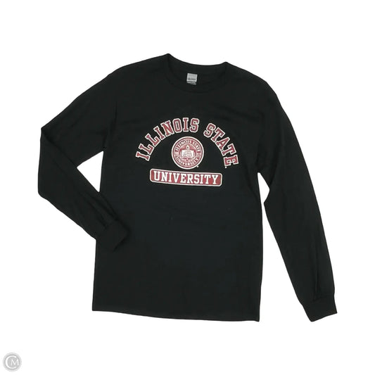 Athletic Top Long Sleeve Crewneck By Gildan In Black, Size: S
