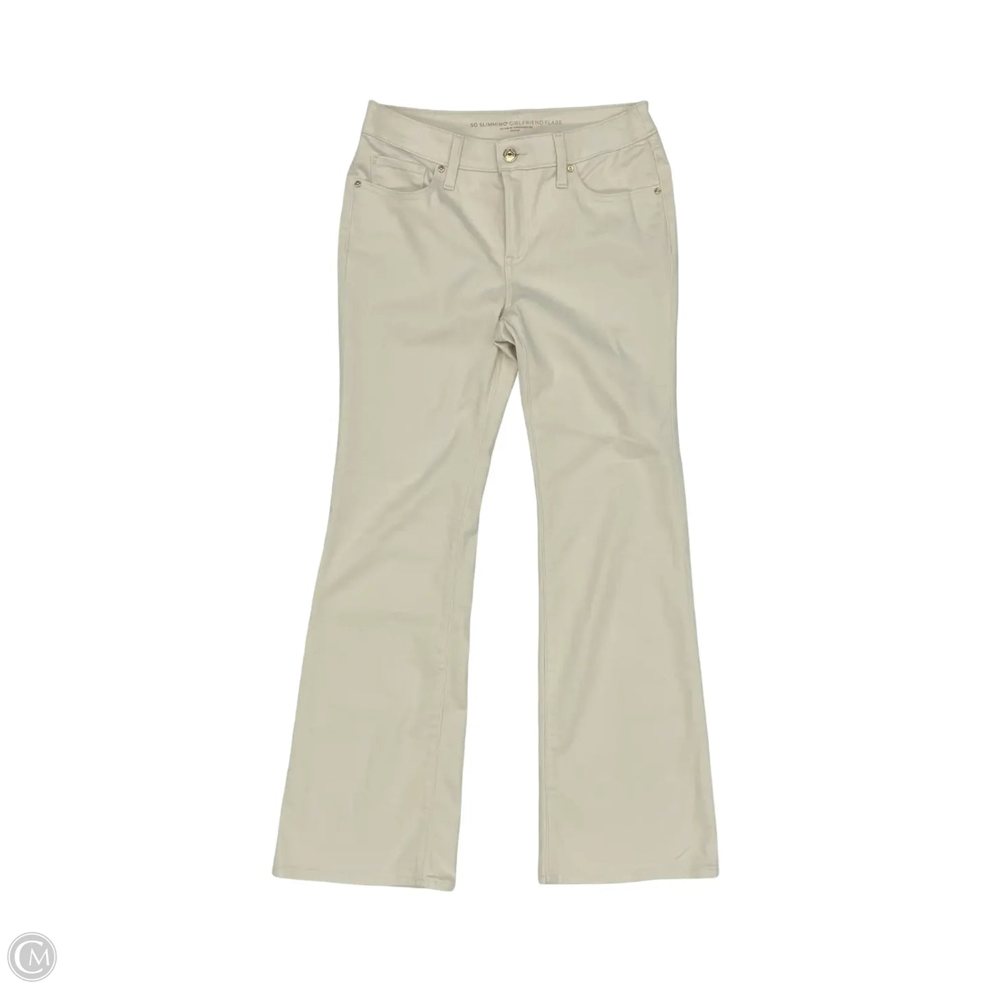 Jeans Flared By Chicos In Cream Denim, Size: 2