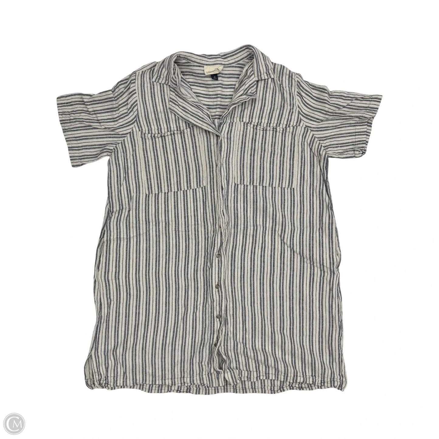 Dress Casual Short By Universal Thread In Blue & Cream, Size: M