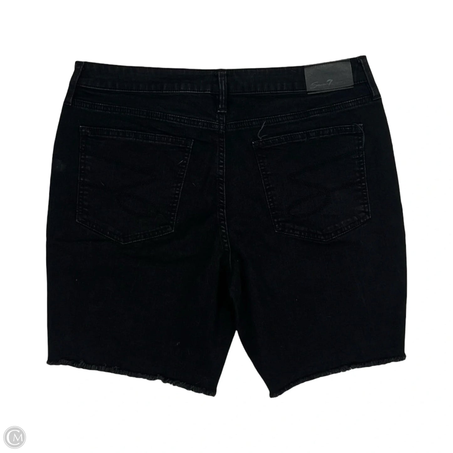 Shorts By Seven 7 In Black Denim, Size: 12