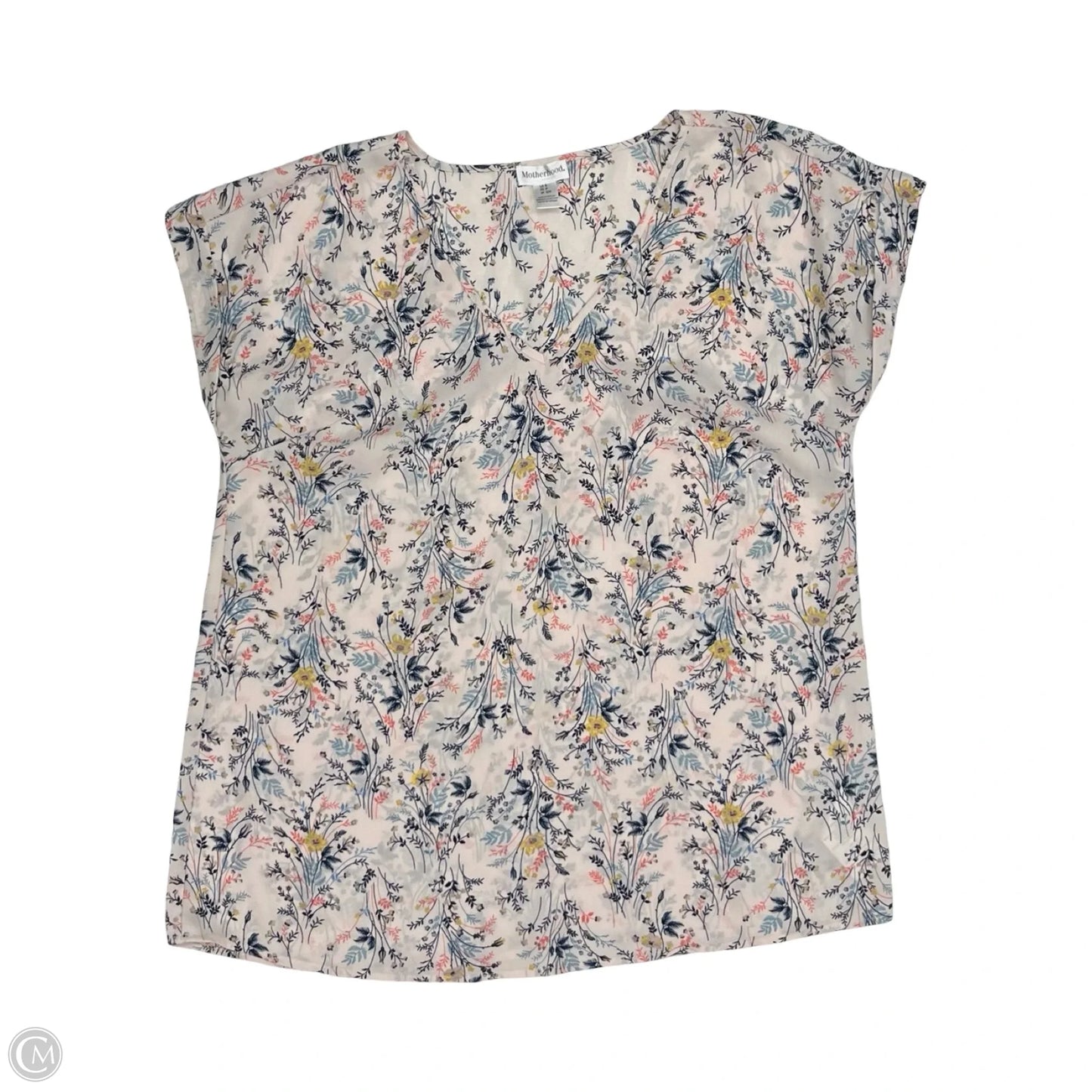 Blouse Short Sleeve By Motherhood In Floral Print, Size: S