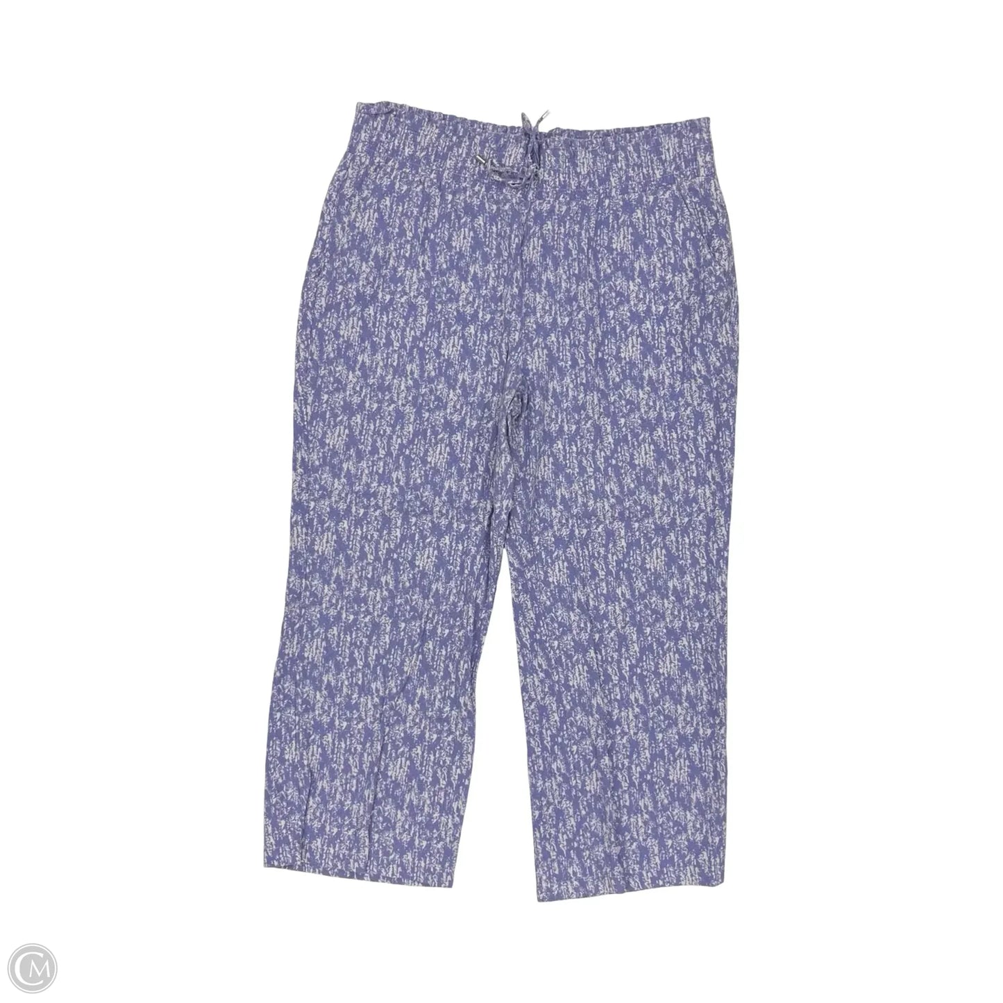 Pants Wide Leg By Clothes Mentor In Blue & White, Size: Xl