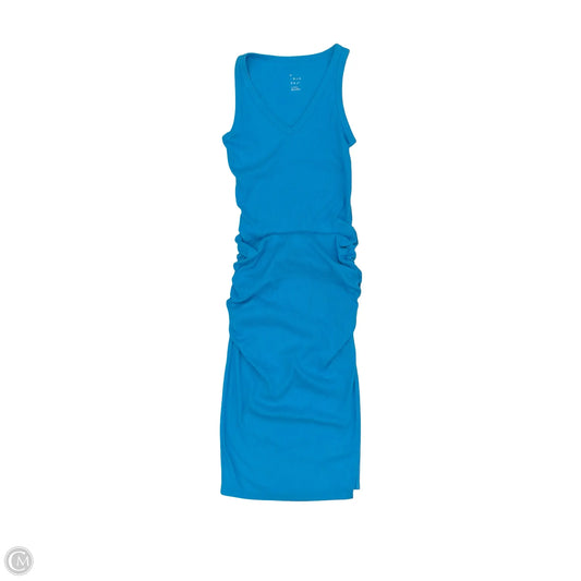 Dress Casual Midi By A New Day In Blue, Size: Xs