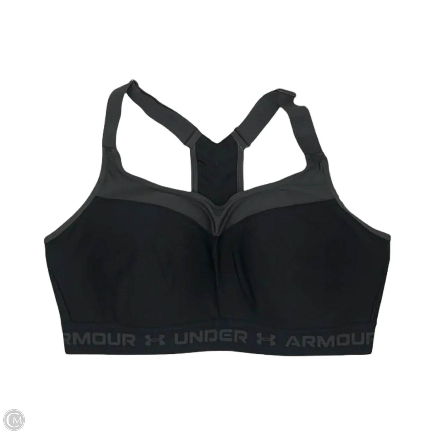 Athletic Bra By Under Armour In Black & Grey, Size: L