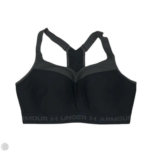 Athletic Bra By Under Armour In Black & Grey, Size: L