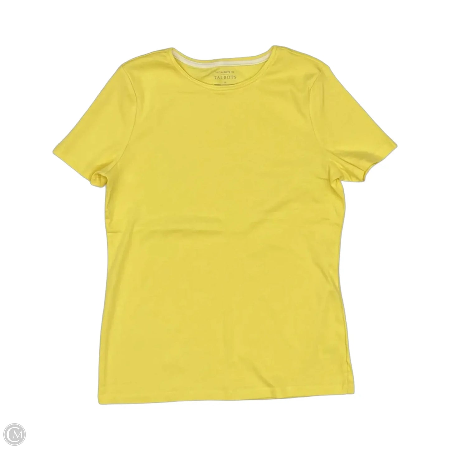 Top Short Sleeve By Talbots In Yellow, Size: M