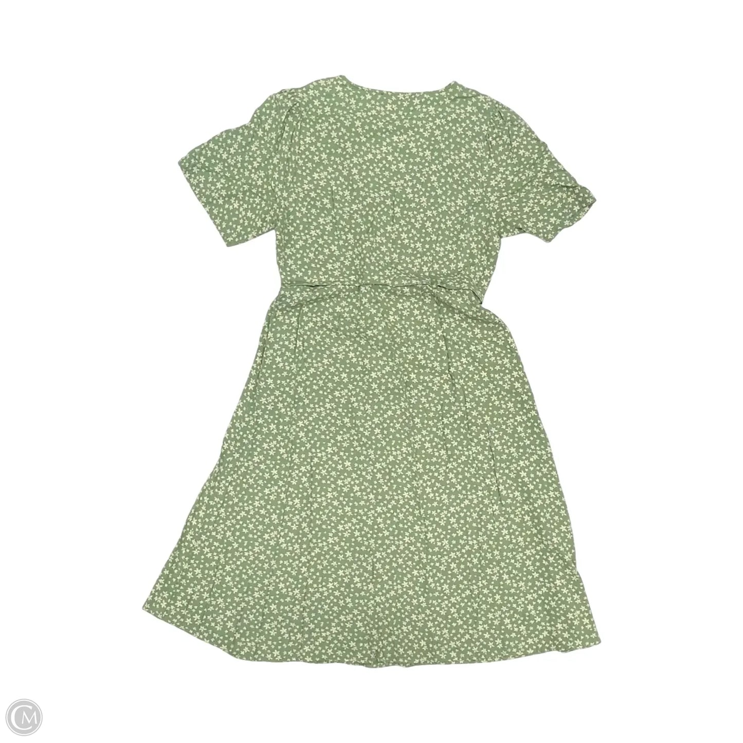 Dress Casual Midi By Able In Cream & Green, Size: M